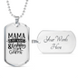 Mama Is My Name & Fishing Is My Game Necklace Stainless Steel or 18k Gold Dog Tag 24" Chain-Express Your Love Gifts