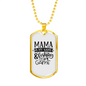 Mama Is My Name & Fishing Is My Game Necklace Stainless Steel or 18k Gold Dog Tag 24" Chain-Express Your Love Gifts