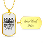 Mama Is My Name & Fishing Is My Game Necklace Stainless Steel or 18k Gold Dog Tag 24" Chain-Express Your Love Gifts