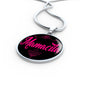 Mamacita Necklace Spanish Hot Mama Circle Pendant Stainless Steel or 18k Gold 18-22"-Express Your Love Gifts