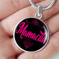 Mamacita Necklace Spanish Hot Mama Circle Pendant Stainless Steel or 18k Gold 18-22"-Express Your Love Gifts