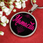 Mamacita Necklace Spanish Hot Mama Circle Pendant Stainless Steel or 18k Gold 18-22"-Express Your Love Gifts