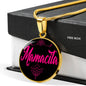 Mamacita Necklace Spanish Hot Mama Circle Pendant Stainless Steel or 18k Gold 18-22"-Express Your Love Gifts