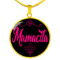 Mamacita Necklace Spanish Hot Mama Circle Pendant Stainless Steel or 18k Gold 18-22"-Express Your Love Gifts