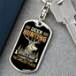 Man Deer Hunter'S Keychain Gift Stainless Steel or 18k Gold Dog Tag Keyring-Express Your Love Gifts
