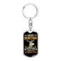 Man Deer Hunter'S Keychain Gift Stainless Steel or 18k Gold Dog Tag Keyring-Express Your Love Gifts