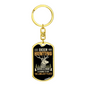 Man Deer Hunter'S Keychain Gift Stainless Steel or 18k Gold Dog Tag Keyring-Express Your Love Gifts