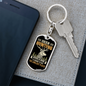 Man Deer Hunter'S Keychain Gift Stainless Steel or 18k Gold Dog Tag Keyring-Express Your Love Gifts