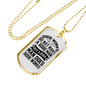 Man Does Good Works Christian Necklace Stainless Steel or 18k Gold Dog Tag 24" Chain-Express Your Love Gifts