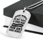 Man Does Good Works Christian Necklace Stainless Steel or 18k Gold Dog Tag 24" Chain-Express Your Love Gifts