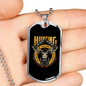 Man Hunting Employment Necklace Stainless Steel or 18k Gold Dog Tag 24" Chain-Express Your Love Gifts