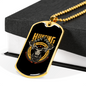 Man Hunting Employment Necklace Stainless Steel or 18k Gold Dog Tag 24" Chain-Express Your Love Gifts
