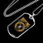 Man Hunting Employment Necklace Stainless Steel or 18k Gold Dog Tag 24" Chain-Express Your Love Gifts