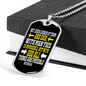 Man Impossible God Possible Christian Necklace Stainless Steel or 18k Gold Dog Tag 24" Chain-Express Your Love Gifts