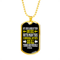 Man Impossible God Possible Christian Necklace Stainless Steel or 18k Gold Dog Tag 24" Chain-Express Your Love Gifts