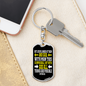 Man Impossible God Possible Matthew 19:26 Keychain Stainless Steel or 18k Gold Dog Tag Keyring-Express Your Love Gifts