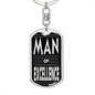 Man Of Excellence Dog Tag Pendant Keychain Stainless Steel or 18k Gold-Express Your Love Gifts