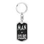 Man Of Excellence Dog Tag Pendant Keychain Stainless Steel or 18k Gold-Express Your Love Gifts