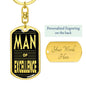 Man Of Excellence Dog Tag Pendant Keychain Stainless Steel or 18k Gold-Express Your Love Gifts