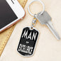 Man Of Excellence Dog Tag Pendant Keychain Stainless Steel or 18k Gold-Express Your Love Gifts