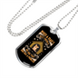 Man's Best Friend Brown Necklace Stainless Steel or 18k Gold Dog Tag 24" Chain-Express Your Love Gifts