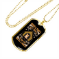 Man's Best Friend Brown Necklace Stainless Steel or 18k Gold Dog Tag 24" Chain-Express Your Love Gifts