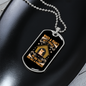 Man's Best Friend Brown Necklace Stainless Steel or 18k Gold Dog Tag 24" Chain-Express Your Love Gifts