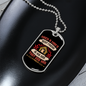 Man's Best Friend Pink Necklace Stainless Steel or 18k Gold Dog Tag 24" Chain-Express Your Love Gifts