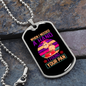 Man's Best Friend Purple Necklace Stainless Steel or 18k Gold Dog Tag 24" Chain-Express Your Love Gifts