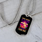 Man's Best Friend Purple Necklace Stainless Steel or 18k Gold Dog Tag 24" Chain-Express Your Love Gifts