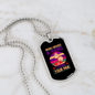 Man's Best Friend Purple Necklace Stainless Steel or 18k Gold Dog Tag 24" Chain-Express Your Love Gifts