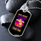 Man's Best Friend Purple Necklace Stainless Steel or 18k Gold Dog Tag 24" Chain-Express Your Love Gifts