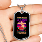 Man's Best Friend Purple Necklace Stainless Steel or 18k Gold Dog Tag 24" Chain-Express Your Love Gifts