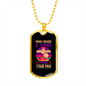 Man's Best Friend Purple Necklace Stainless Steel or 18k Gold Dog Tag 24" Chain-Express Your Love Gifts