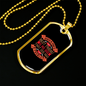 Man's Best Friend Red Necklace Stainless Steel or 18k Gold Dog Tag 24" Chain-Express Your Love Gifts