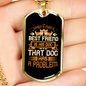 Man's Best Friend White Necklace Stainless Steel or 18k Gold Dog Tag 24" Chain-Express Your Love Gifts