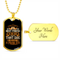 Man's Best Friend White Necklace Stainless Steel or 18k Gold Dog Tag 24" Chain-Express Your Love Gifts