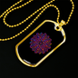 Mandala Art Lotus Zodiac Necklace Stainless Steel or 18k Gold Dog Tag 24" Chain-Express Your Love Gifts