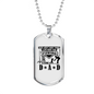 Many Things I Love Dad Necklace Stainless Steel or 18k Gold Dog Tag 24" Chain-Express Your Love Gifts