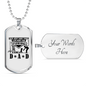Many Things I Love Dad Necklace Stainless Steel or 18k Gold Dog Tag 24" Chain-Express Your Love Gifts