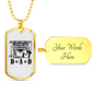 Many Things I Love Dad Necklace Stainless Steel or 18k Gold Dog Tag 24" Chain-Express Your Love Gifts