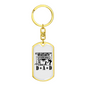 Many Things I Love Fishing Keychain Stainless Steel or 18k Gold Dog Tag Keyring-Express Your Love Gifts