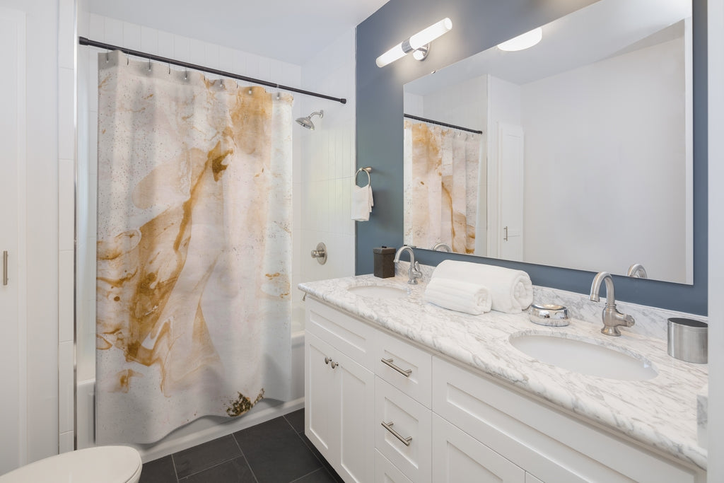 Marble Swirls Creative Stylish Design 71" x 74" Elegant Waterproof Shower Curtain for a Spa-like Bathroom Paradise Exceptional Craftsmanship-Express Your Love Gifts