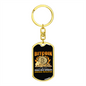 Marginal Population Crypto Keychain Stainless Steel or 18k Gold Dog Tag Keyring-Express Your Love Gifts