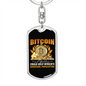 Marginal Population Crypto Keychain Stainless Steel or 18k Gold Dog Tag Keyring-Express Your Love Gifts