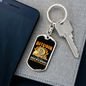 Marginal Population Crypto Keychain Stainless Steel or 18k Gold Dog Tag Keyring-Express Your Love Gifts