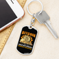 Marginal Population Crypto Keychain Stainless Steel or 18k Gold Dog Tag Keyring-Express Your Love Gifts