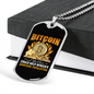 Marginal Population Crypto Necklace Stainless Steel or 18k Gold Dog Tag 24" Chain-Express Your Love Gifts