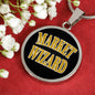 Market Wizard Circle Necklace Stainless Steel or 18k Gold 18-Express Your Love Gifts