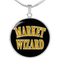 Market Wizard Circle Necklace Stainless Steel or 18k Gold 18-Express Your Love Gifts